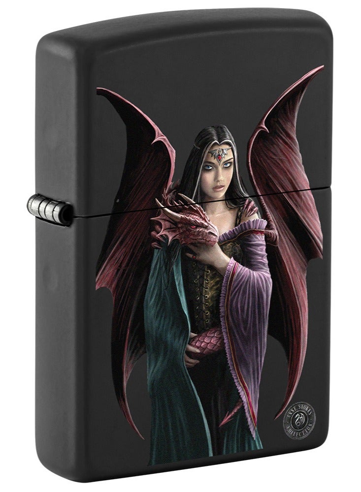 Zippo Ci406571 218 Anne Stokes Collection Black Matte Windproof Lighter - Image 1