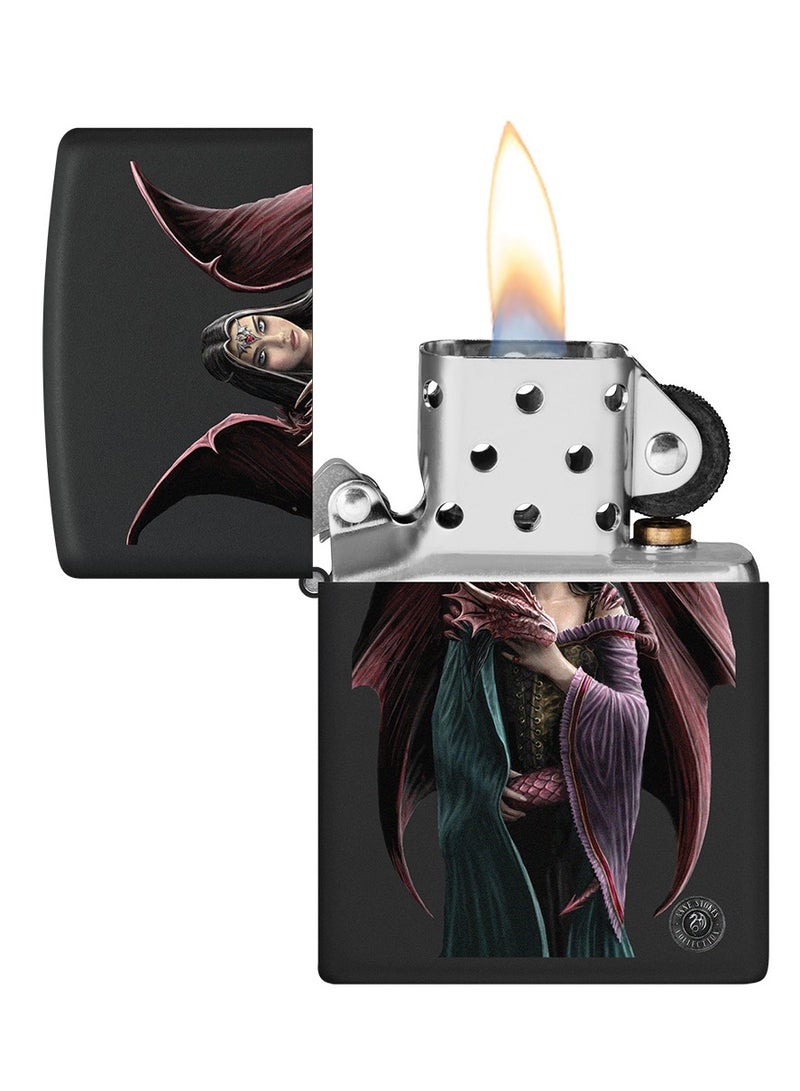 Zippo Ci406571 218 Anne Stokes Collection Black Matte Windproof Lighter - Image 3