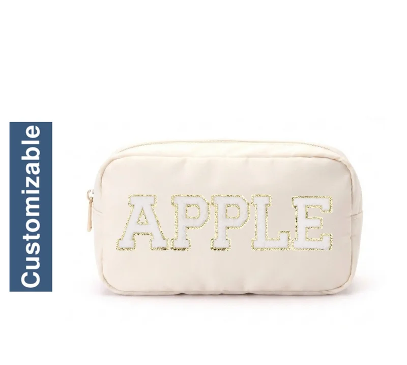 القبيلة السعيدة Personalised Medium Pouch, Cream
