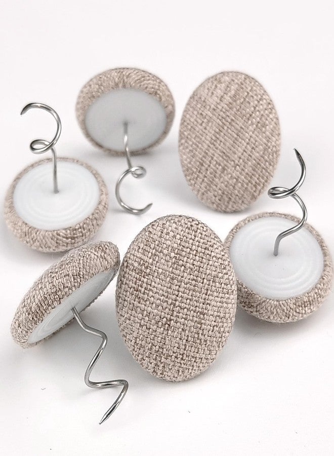 AOUKAR Upholstery Pins Twist for Slipcovers - Bed Skirt Pins - Furniture Pins to Hold Slipcovers（12Pack Light brown - Image 1