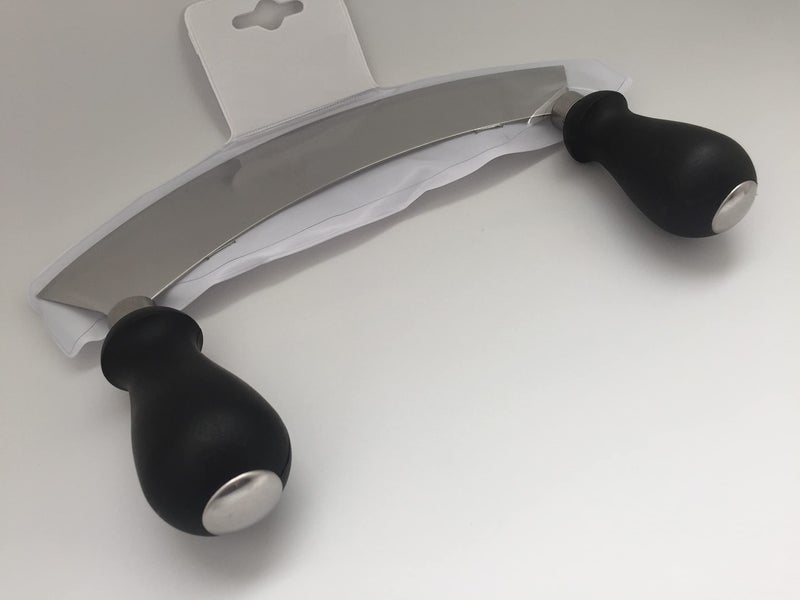 Tredoni 10.2" Mezzaluna Knife Chopper Slicer Cutter, 26cm Moon Round Hachoir -Italian Stainless Steel - Image 3