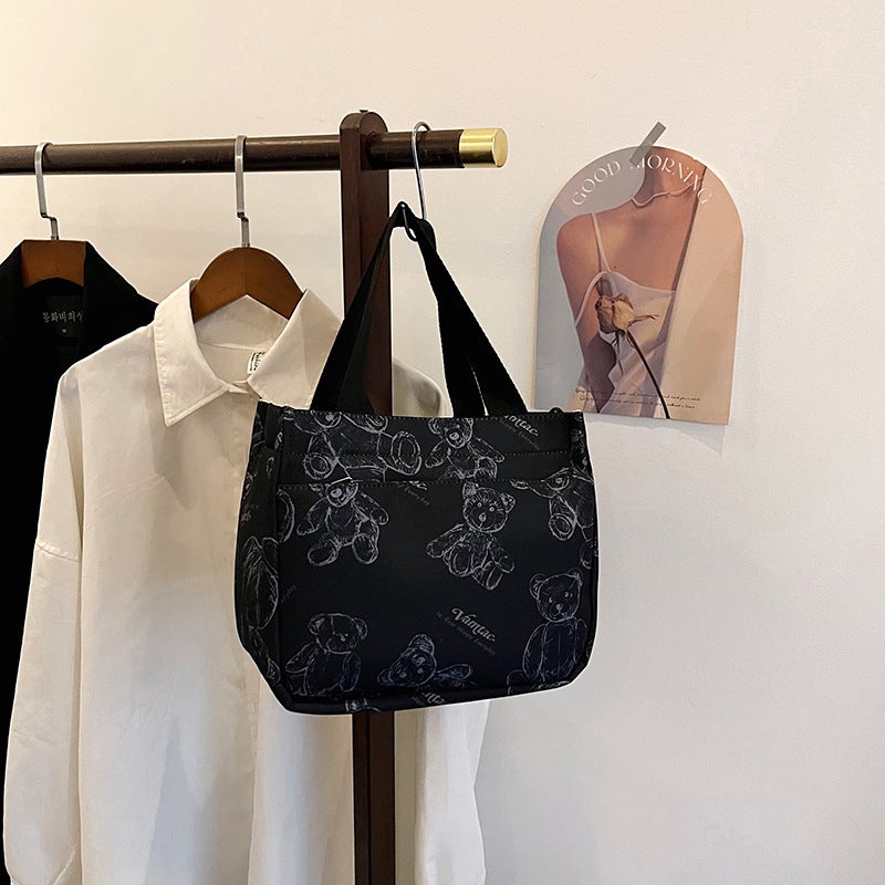 Printed Canvas Shopper Tote Bag - Image 3