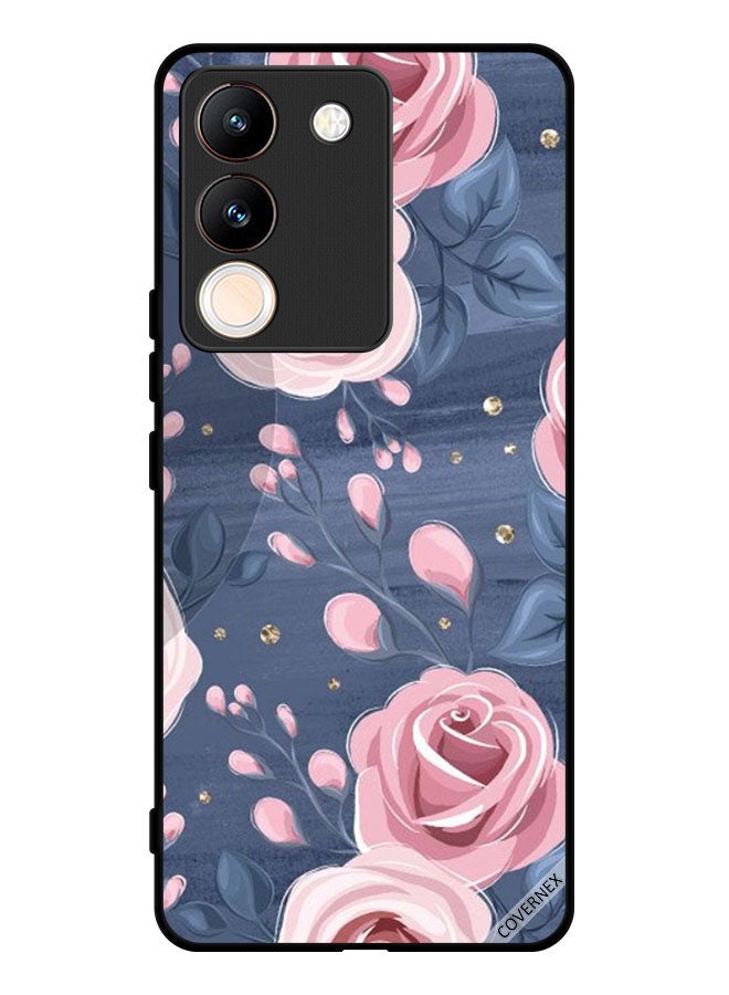 Covernex Protective Case Cover For vivo V29e Roses & Leaves Pattern - Image 1