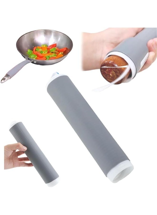 A silicone cover that is burn-resistant and shrink-proof for the pan handle, for use during cooking, to protect your hands from high heat when handling hot pots or pans. - Image 1