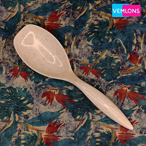 Vemlons Serving Spoon Long Handled Serving Spoon, Melamine Tableware (Set of 4 Piece)(Marble Print) - Image 4