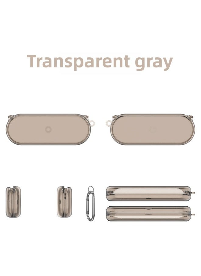 Generic - Suitable For Nothing Ear(Open) Open Bluetooth Headset Protective Cover TPU One-piece Solid Color Drop-proof-Color:Transparent Gray-Model:D66 - Image 1
