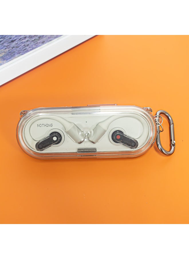 Generic - Suitable For Nothing Ear(Open) Open Bluetooth Headset Protective Cover TPU One-piece Solid Color Drop-proof-Color:Transparent Gray-Model:D66 - Image 1