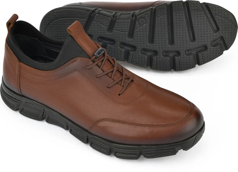 Ziya , Men's Genuine Leather Shoes 143745Z3288 Red Brown