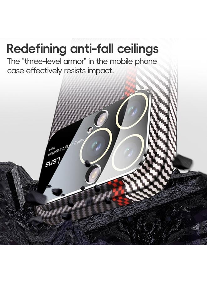 S-TOP Case For iPhone 13 Pro Max Large Window Carbon Fiber Shockproof Phone Case - Image 4