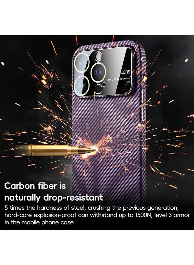 S-TOP Case For iPhone 13 Pro Max Large Window Carbon Fiber Shockproof Phone Case - Image 3