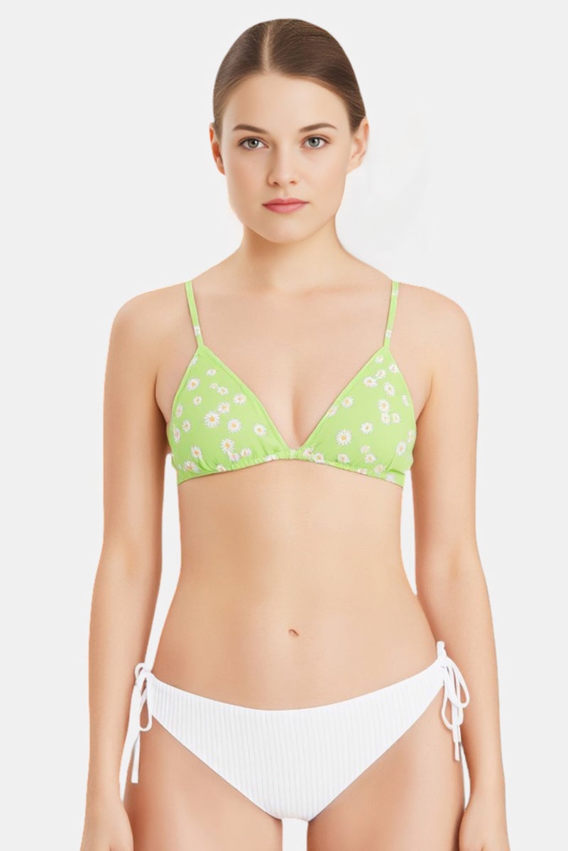 Pull & Bear Women Brand Logo Tie Closure Swimwear Bikini Bottom, Off White - Image 1