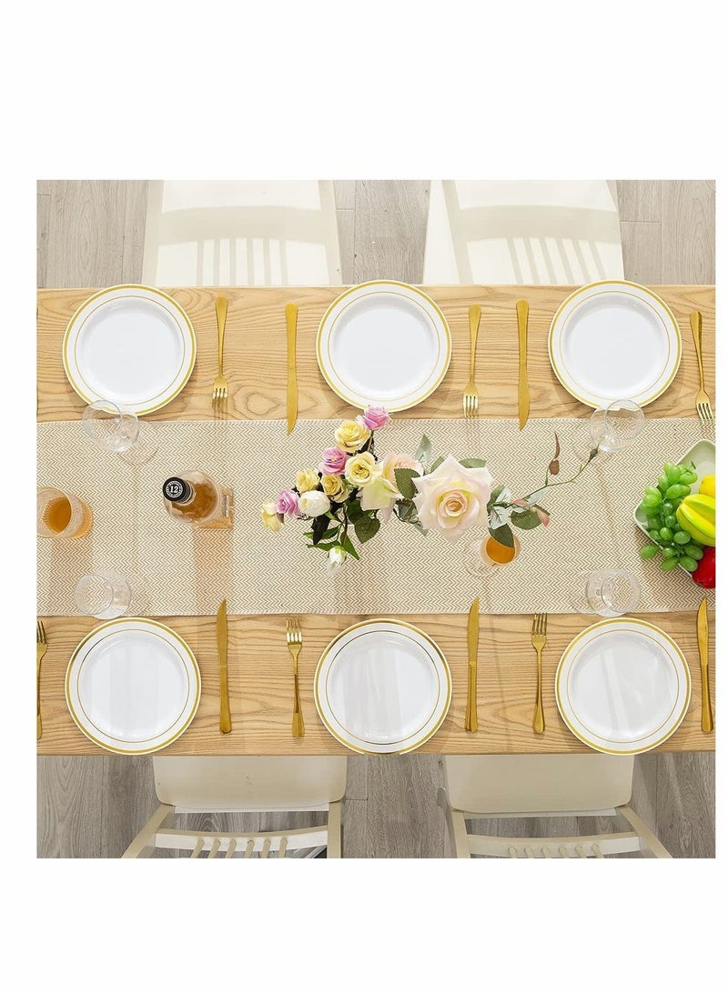 KASTWAVE Farmhouse Table Runner Rustic Linen Table Runner With Handmade Tassel 13  72 Inch Table Decor For Party And Dining Room Decorations - Image 5