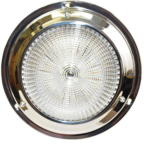 SeaSense Dome LED Light White, 5-1/2-Inch, Stainless Steel - Image 1