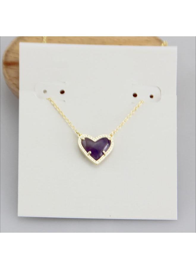Generic - European And American Jewelry Love-shaped Peach Heart Short Necklace Clavicle Chain - Image 1
