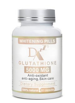 Glutathione Whitening Pills 60 Capsules 5000 Mg Effective Skin Lightening Supplement Dark Spots Melasma And Acne Scar Remover. Targets dark spots, melasma, acne scars, and hyperpigmentation. Anti-aging.