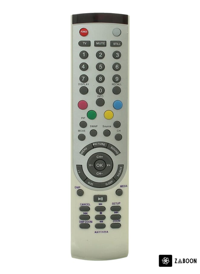 Zaboon Remote Control For Hisense TV Grey/Black