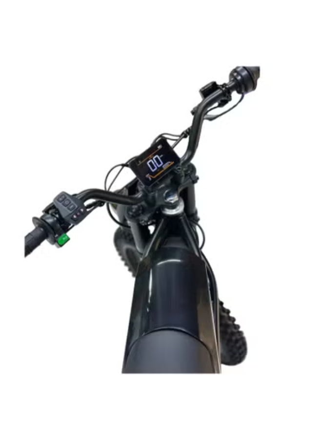 كي يو جي أو أو دراجة ترابية كهربائية Kugoo Wish02 Pro Black Edition، محرك قوي 2500 وات، سرعة قصوى 70 كم/ساعة، نطاق 50,60 كم، إطارات للطرق الوعرة، أسود - Image 2