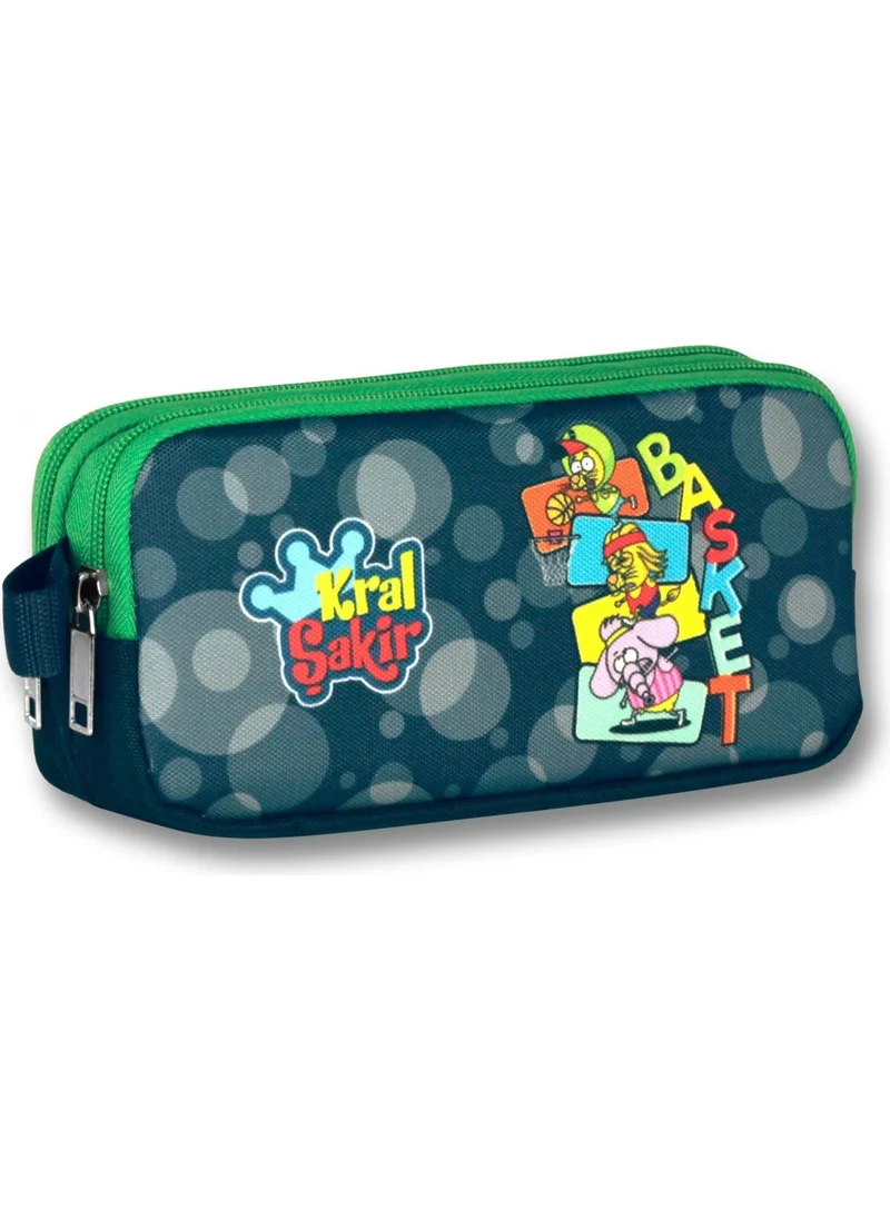 Ümit Çanta King Şakir Double Compartment Basket Pencil Bag - Green - Men