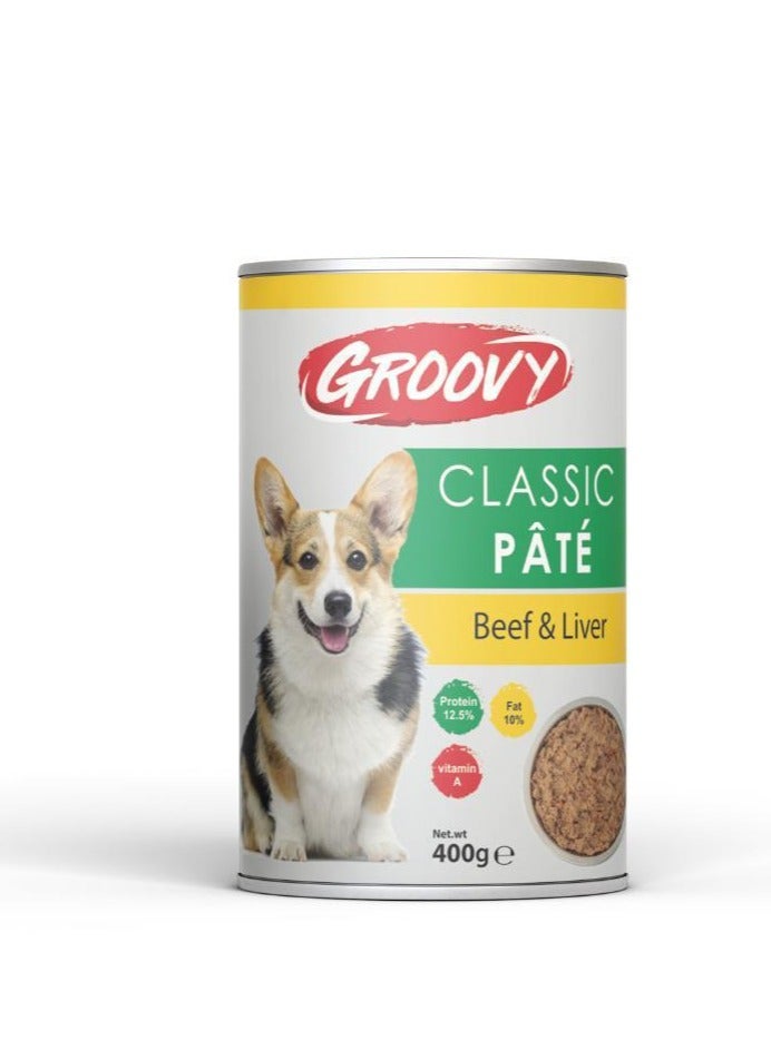جروفي كلاسيك باتيه بطعم اللحمه والكبدة 400 جرام