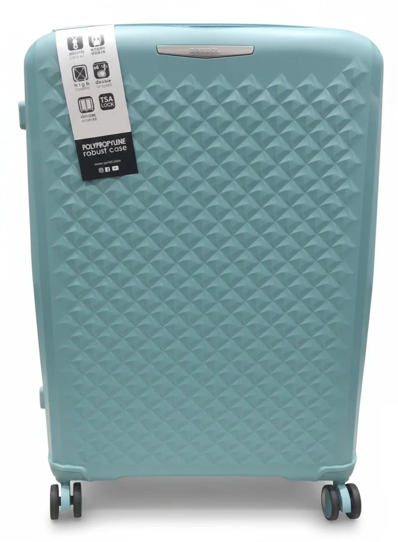 GABOL Gabol Queens Large Hard Shell Suitcase – 75cm Lightweight ABS Trolley Luggage, 4-Wheel Spinner, TSA Lock – Mint Green