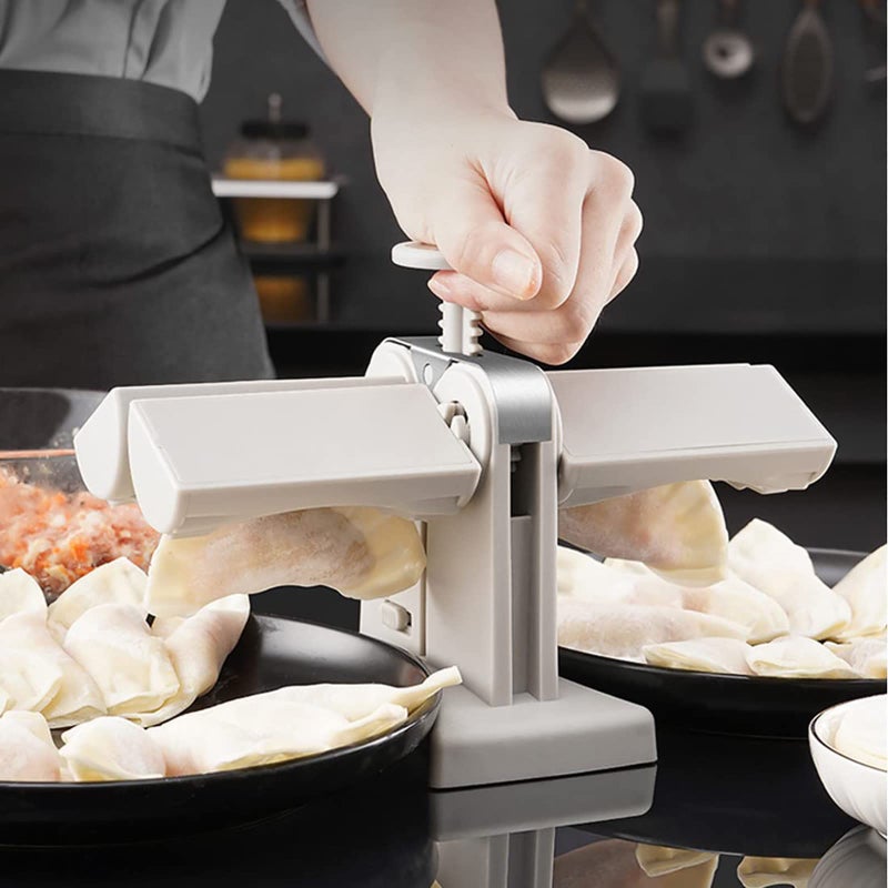 Dumpling Maker Machine, Household Double Head Automatic Dumpling Maker Mould, Dumpling Wrapper Press Mold, Wrap Two At A Time, Safety ABS material, Easy-tool for Dumpling Ravioli, Kitchen Gadgets - Image 4