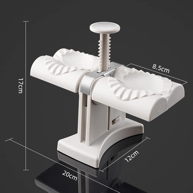 Dumpling Maker Machine, Household Double Head Automatic Dumpling Maker Mould, Dumpling Wrapper Press Mold, Wrap Two At A Time, Safety ABS material, Easy-tool for Dumpling Ravioli, Kitchen Gadgets - Image 5
