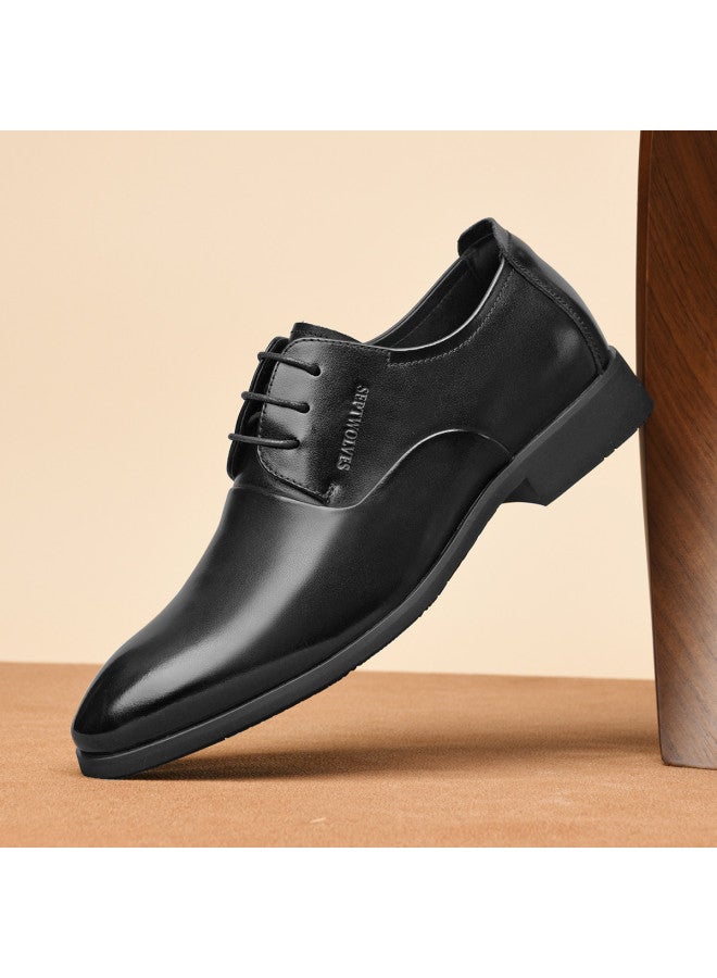 Septwolves Top Grain Leather】men's Autumn 2025 New Derby Shoes, Genuine Leather Business Commuting Formal Dress Shoes, Wedding Shoes For Men - Image 3