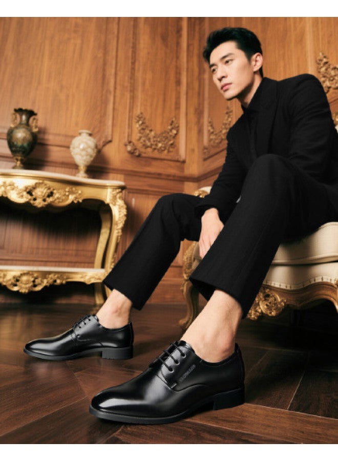 Septwolves Top Grain Leather】men's Autumn 2025 New Derby Shoes, Genuine Leather Business Commuting Formal Dress Shoes, Wedding Shoes For Men - Image 1
