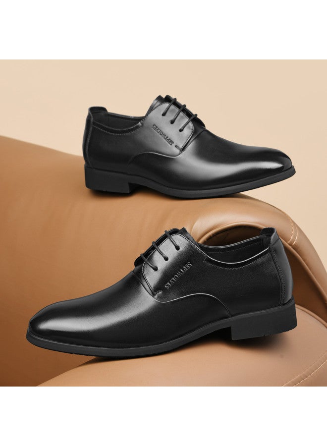 Septwolves Top Grain Leather】men's Autumn 2025 New Derby Shoes, Genuine Leather Business Commuting Formal Dress Shoes, Wedding Shoes For Men - Image 5
