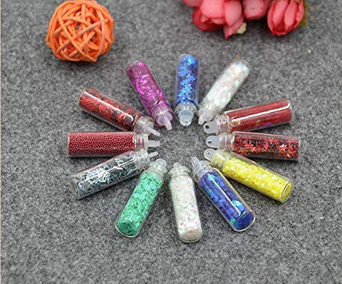 Belicia 48 Bottles 3D Nail Art Decoration Rhinestones Diamonds Sequins Glitter Metal Crystal Beads Christmas Design Nail Accessories Mix - Image 3