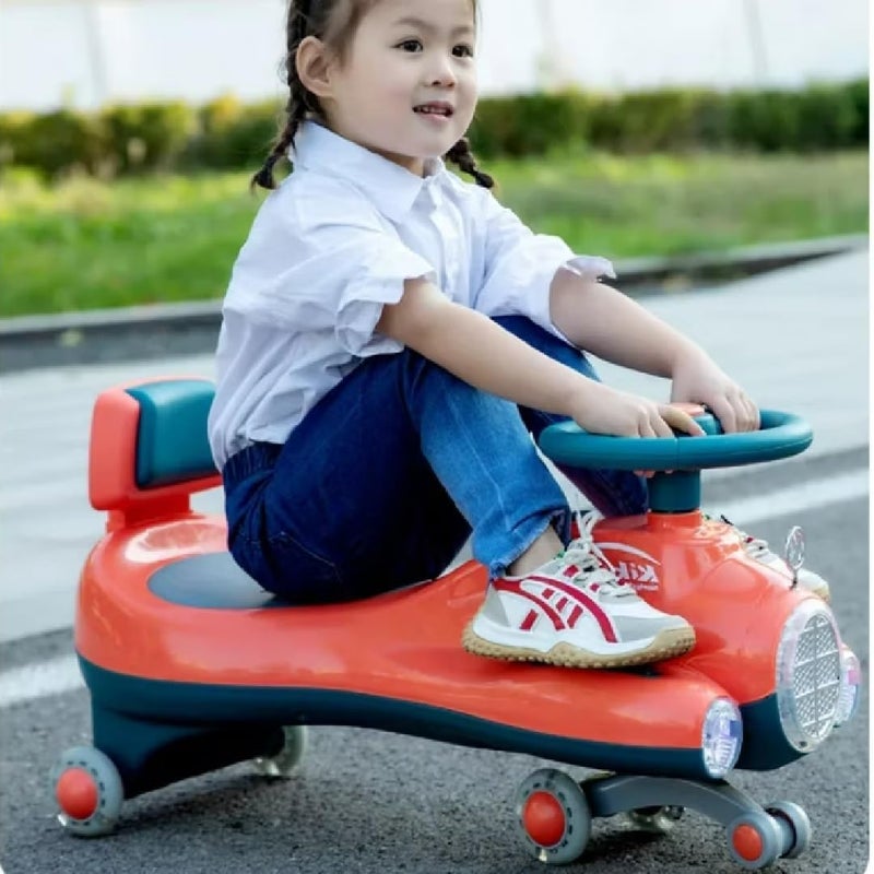 Leno Leeno Kids Push Car - Plasma Rocking Scooter with LED Light - Suitable for 1-5 Year Old Boys and Girls - Indoor and Outdoor Use (Green) - Image 3