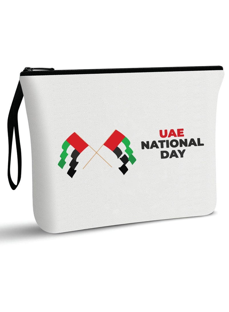 حقيبة مستحضرات التجميل لليوم الوطني لدولة الإمارات العربية المتحدة، حقيبة بسحاب كامل - احتفل بهدية اليوم الوطني لدولة الإمارات العربية المتحدة للمرأة - Image 1