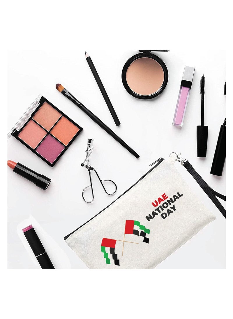 حقيبة مستحضرات التجميل لليوم الوطني لدولة الإمارات العربية المتحدة، حقيبة بسحاب كامل - احتفل بهدية اليوم الوطني لدولة الإمارات العربية المتحدة للمرأة - Image 2