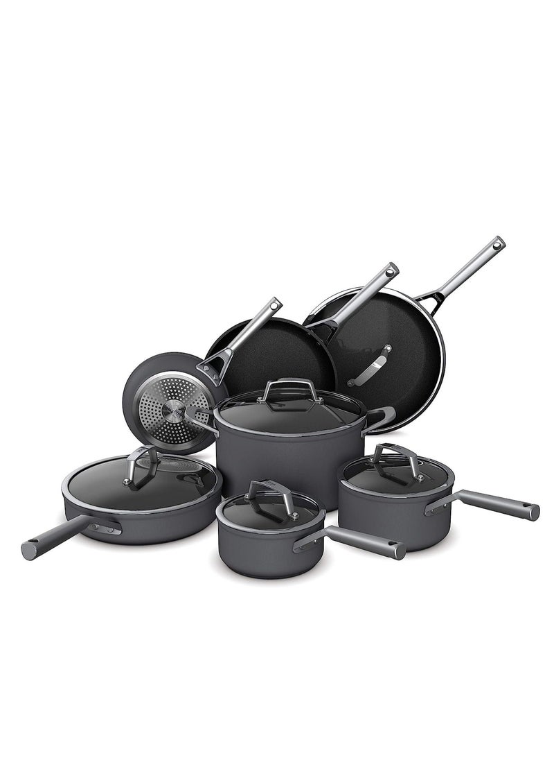 Ninja - Foodi Neverstick Premium Hard-Anodized 12-Piece Cookware Set, slate grey - Image 1