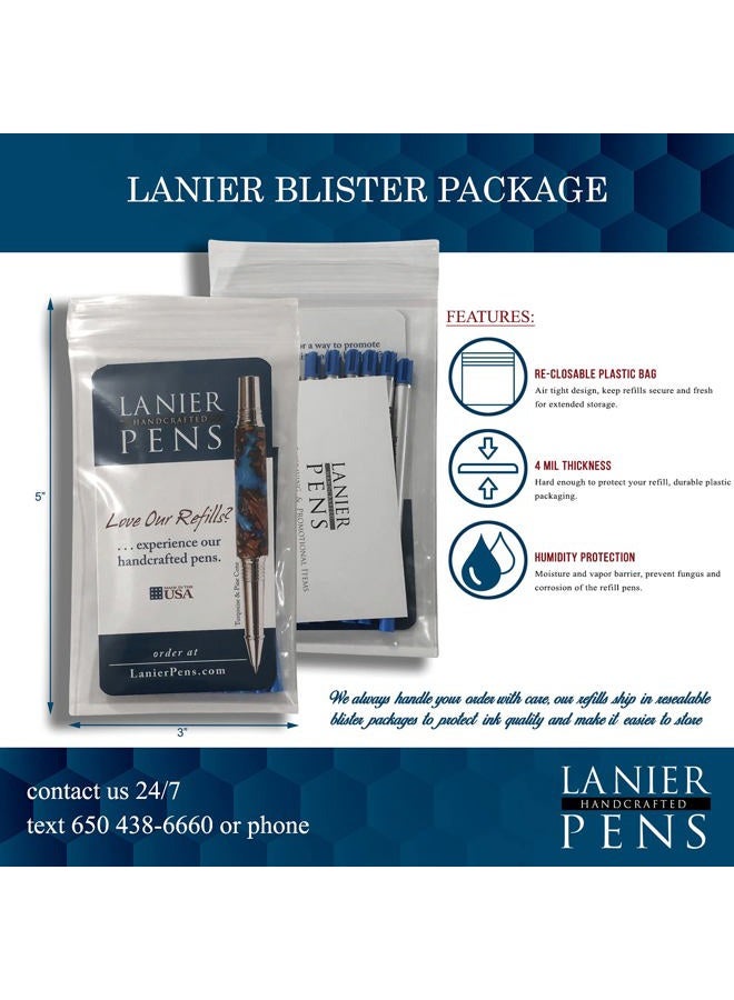 Schmidt 3 Pack - Blue Fine Tip 888 Rollerball Refill - Image 3