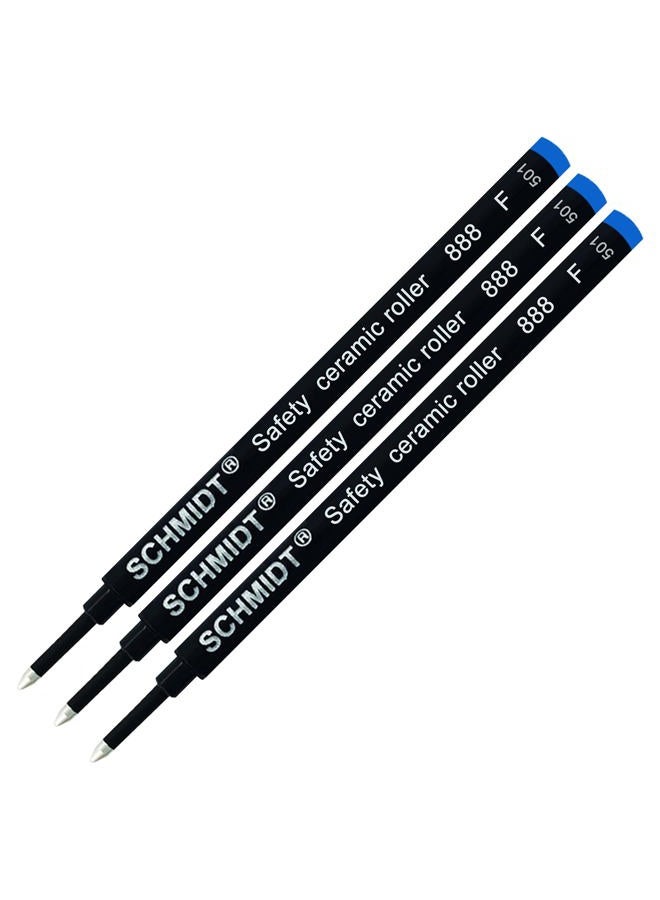 Schmidt 3 Pack - Blue Fine Tip 888 Rollerball Refill - Image 1