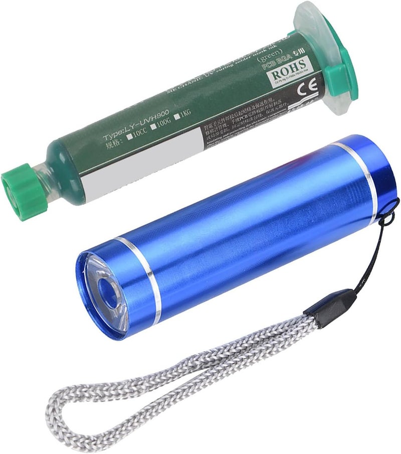 Simple multifunctional build BGA Reball Stencil Kit High Precision Solder Net for CPU GPU Chip Repair Professional Grade PCB Circuit Board Tool with Flashlight and Green Oil Accessories (Curing lamp + green oil) All storage space compatible - Image 2