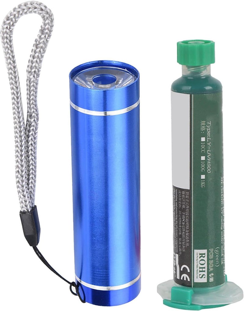 Simple multifunctional build BGA Reball Stencil Kit High Precision Solder Net for CPU GPU Chip Repair Professional Grade PCB Circuit Board Tool with Flashlight and Green Oil Accessories (Curing lamp + green oil) All storage space compatible - Image 5