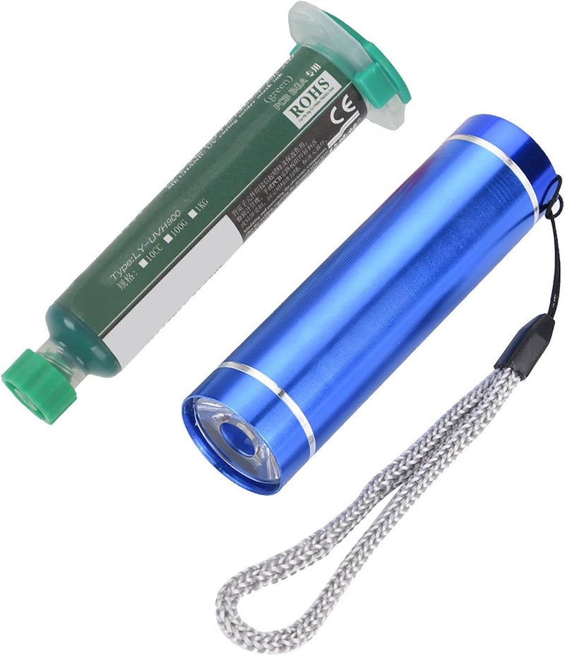 Simple multifunctional build BGA Reball Stencil Kit High Precision Solder Net for CPU GPU Chip Repair Professional Grade PCB Circuit Board Tool with Flashlight and Green Oil Accessories (Curing lamp + green oil) All storage space compatible - Image 1