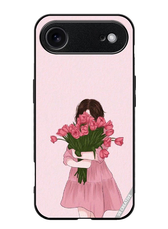 VR CREATIVE Protective Case Cover For Apple iPhone 17 Air Girl Hugging Bouquet Design Multicolour