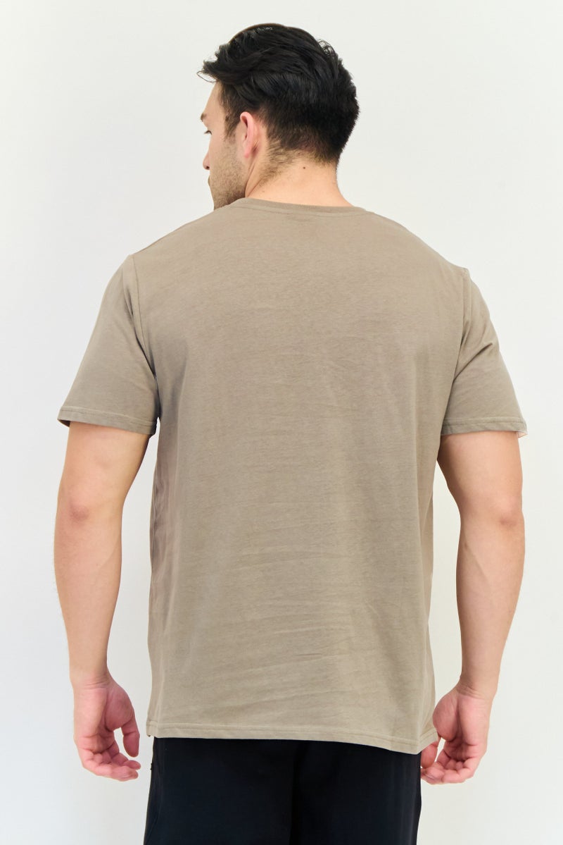 RBX تي شيرت رياضي للرجال بأكمام قصيرة مناسب في الهواء الطلق، زيتوني - Image 3