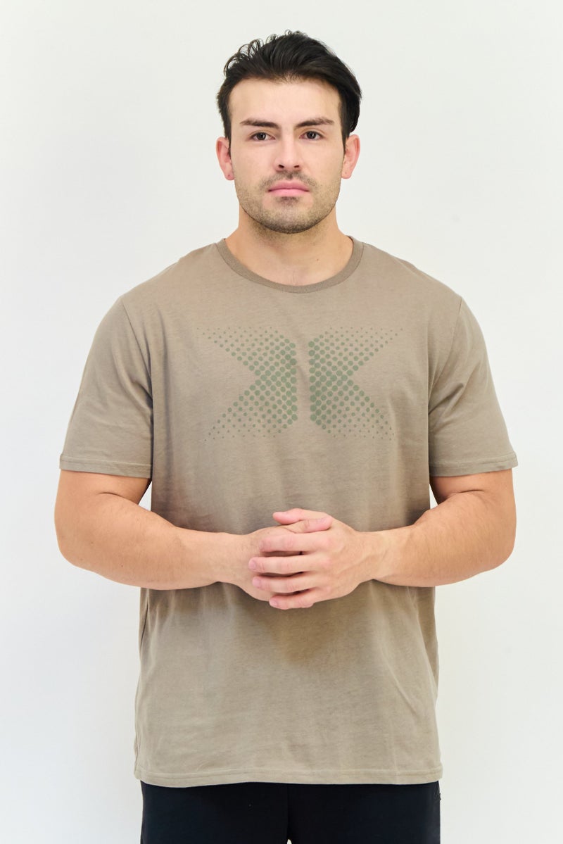 RBX تي شيرت رياضي للرجال بأكمام قصيرة مناسب في الهواء الطلق، زيتوني - Image 1