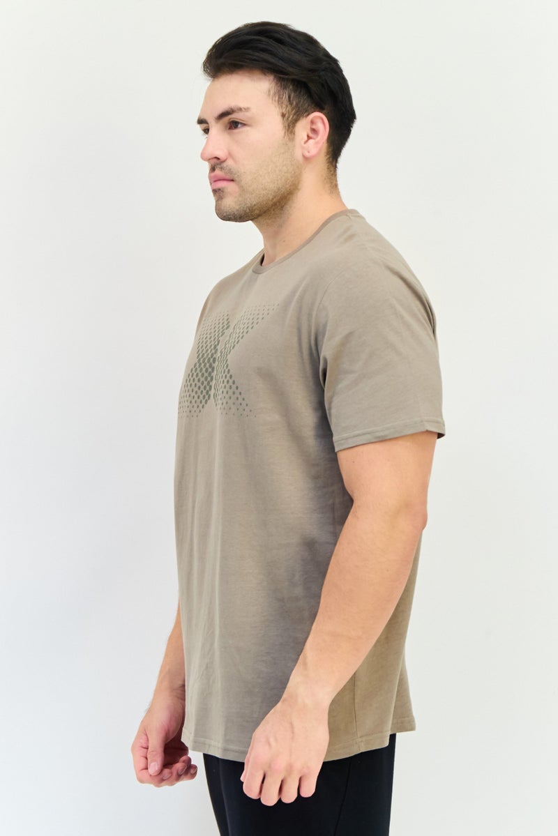 RBX تي شيرت رياضي للرجال بأكمام قصيرة مناسب في الهواء الطلق، زيتوني - Image 2