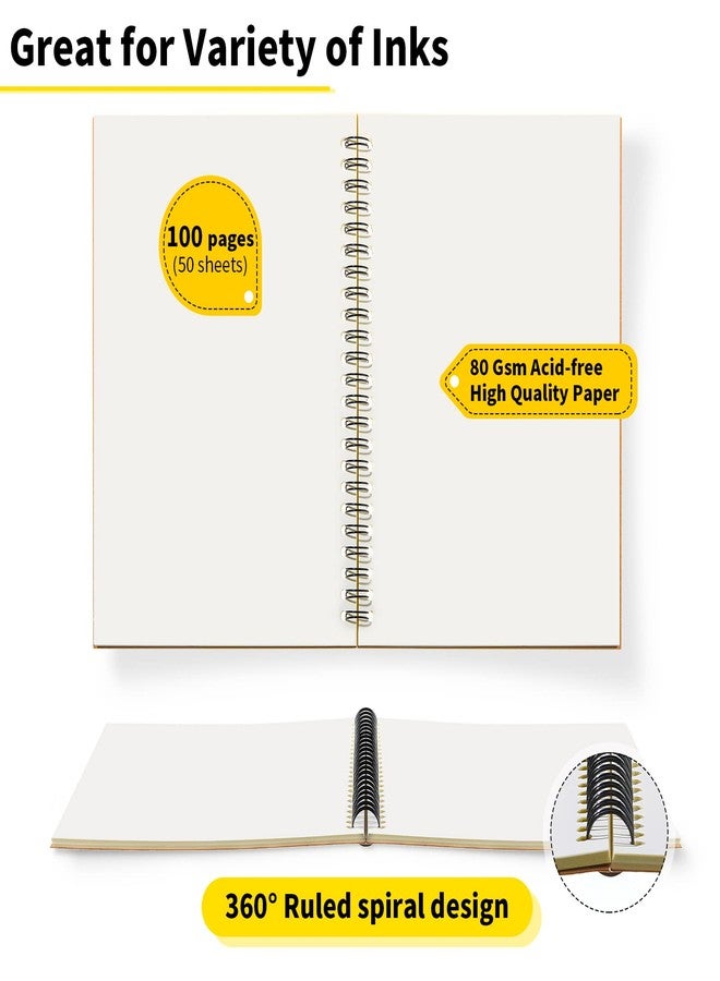 Epakh 22 Pack Spiral Notebooks A5 Bulk Back to School Hardcover Spiral Journal Notebook 5.5 x 8.3 Inch, First Day of School Journal Paper Notebook for Writing, 50 Sheets 100 Page (Unlined,Brown) - Image 3