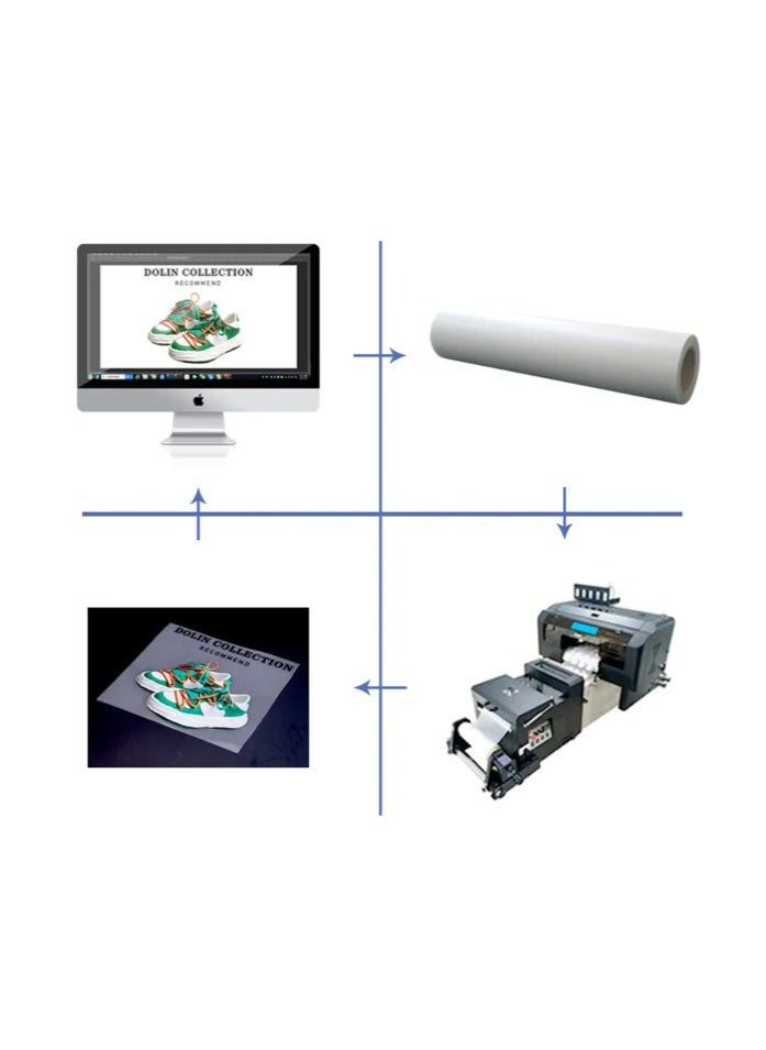 Generic - Hot Peel, Both Sides Matt  DTF Transfer Roll. DTF Film Roll 60 cm x 100 m for DTF Printer. - Image 1