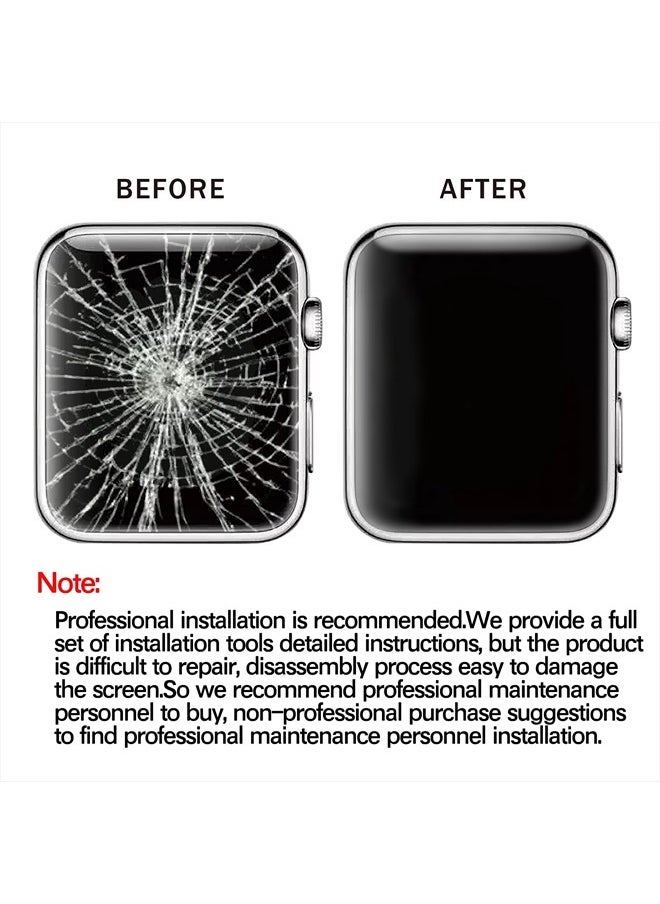 Zgxhga - Compatible with Apple Watch 2/3 42mm Screen Replacement - Front LED Glass Lens Replacement Repair Kit & Compatible with Apple Watch Glass Replacement 42mm(No LCD Screen and Touch Digitizer)(Series 2/3 - Image 1