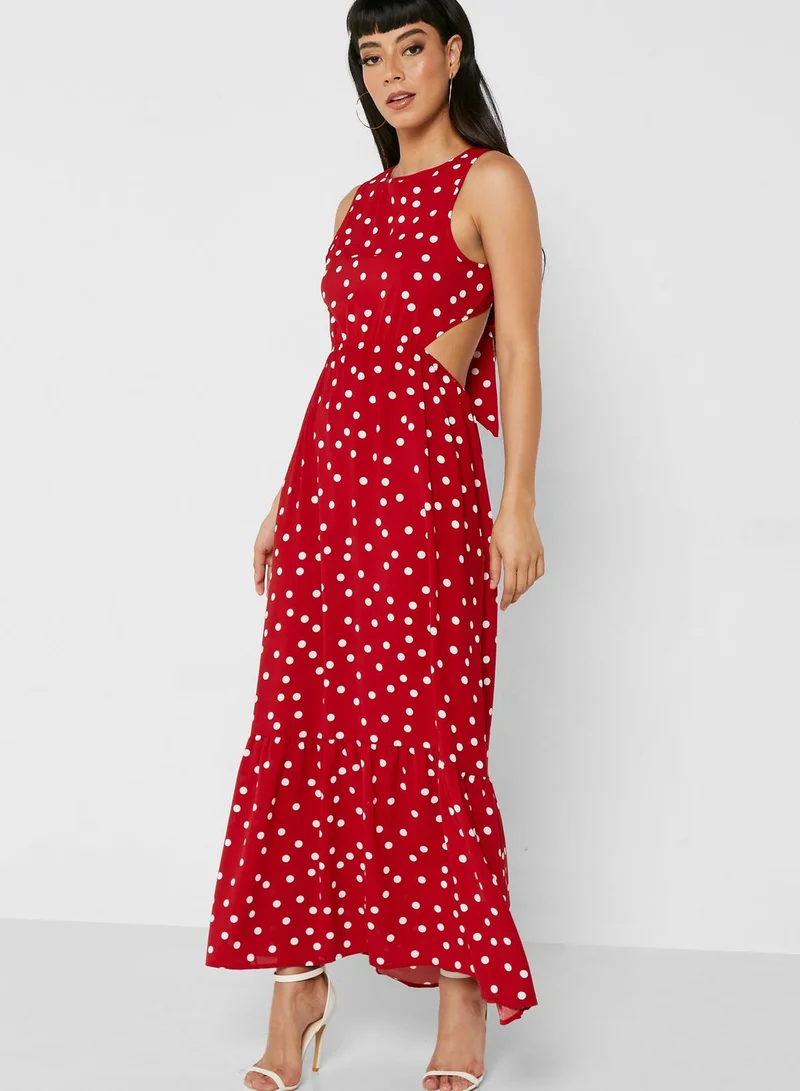 ELLA Printed Dress With Cut-out