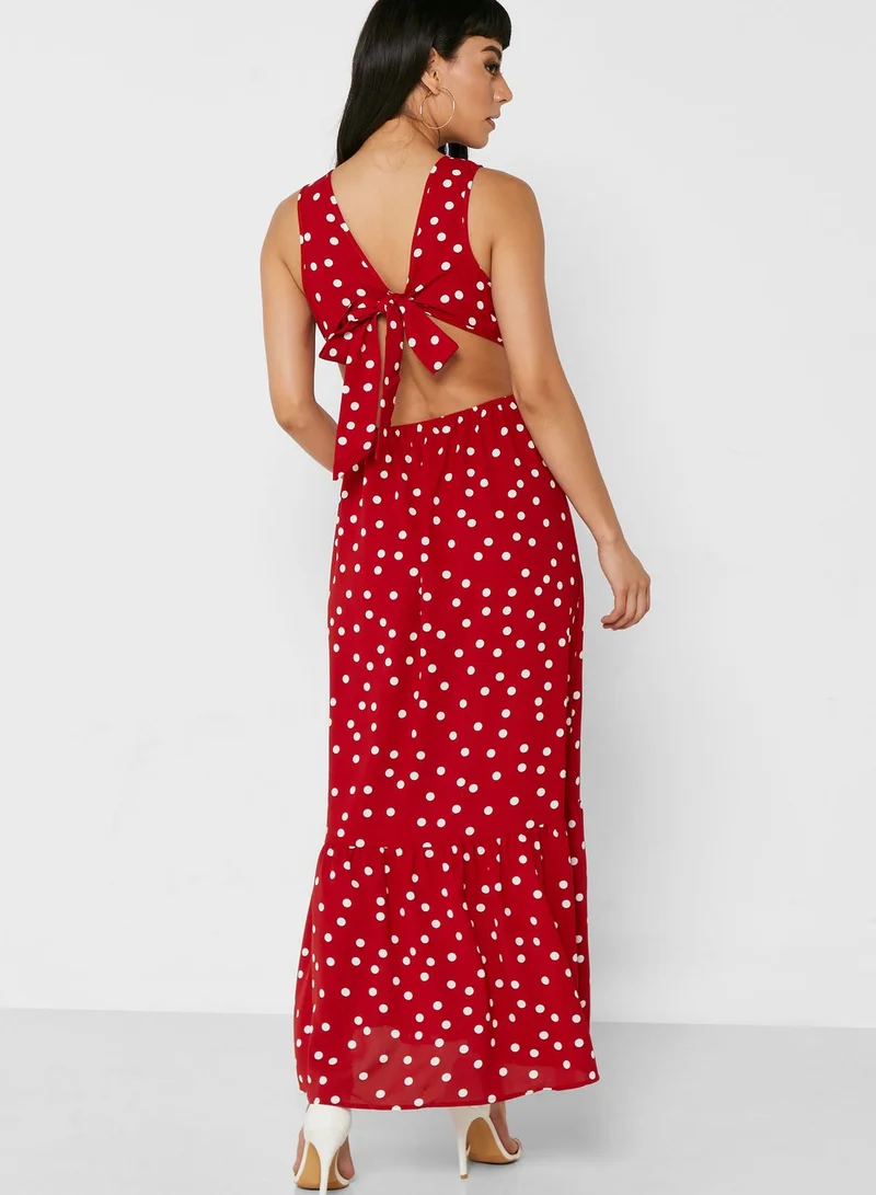 ELLA Printed Dress With Cut-out