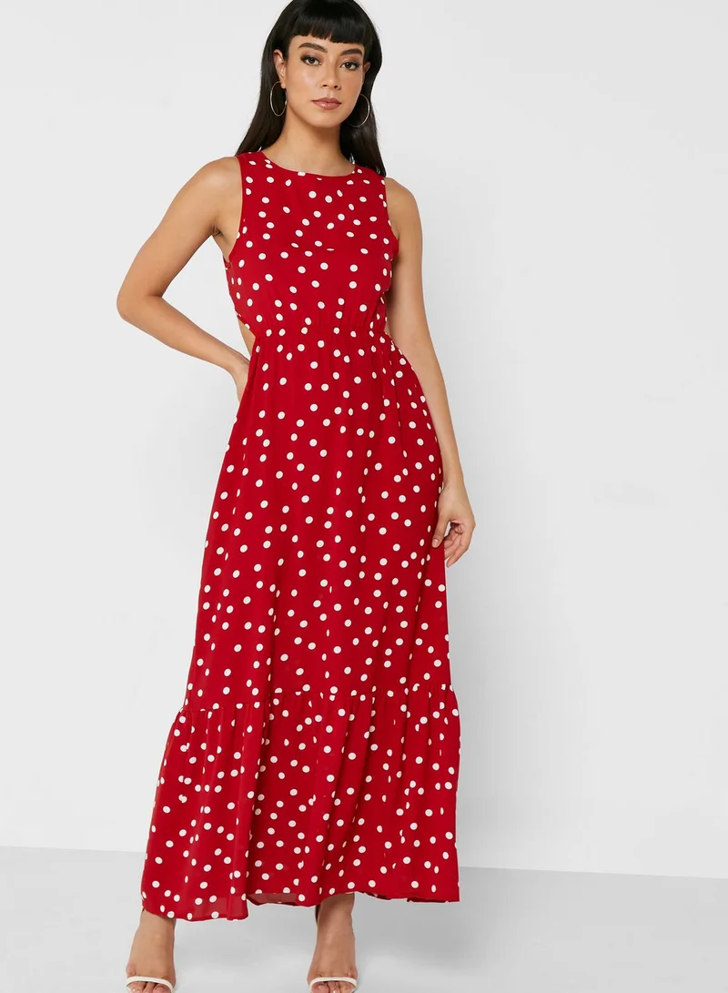 ELLA Printed Dress With Cut-out