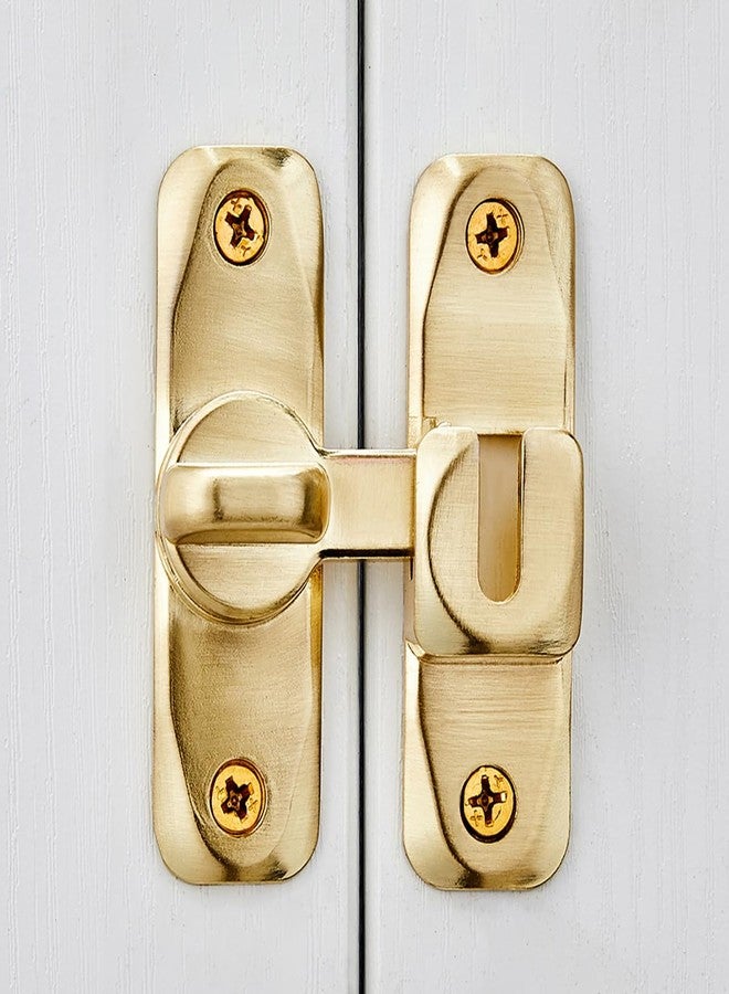 INIRET 3 Packs Barn Door Latches,Gold 90/180 Degree Gate Lock,Zinc Alloy Right Angle Door Lock Latch,Flip Gate Latches Hardware,Door Security Sliding Door Latch Lock fo Cabinets,Bathroom,Barn Door - Image 4